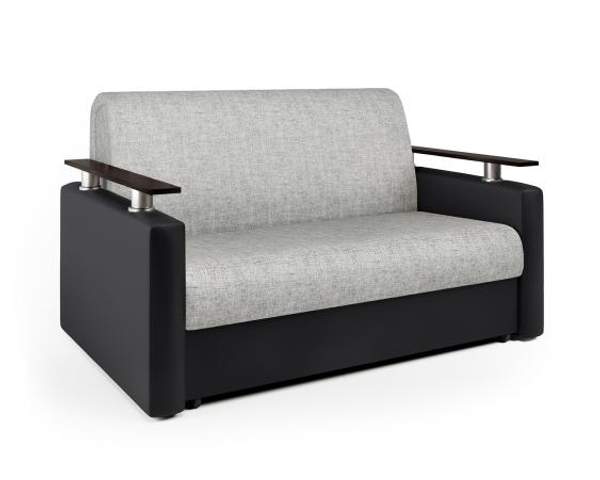Диван аккордеон Шарм-Дизайн Шарм 140 черный серый
