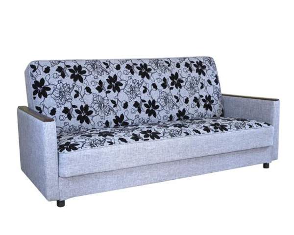 Диван книжка Шарм-Дизайн Классика Д 140 шенилл серый цветы