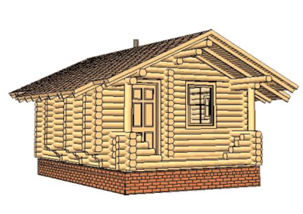 Дом из бревна (ПРОЕКТ 1Б)