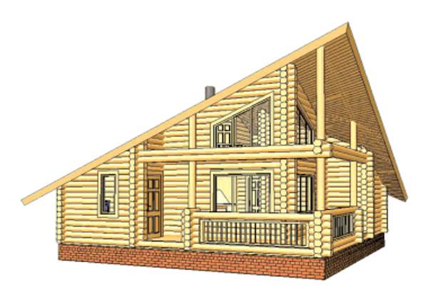 Дом из бревна (ПРОЕКТ 10Б)