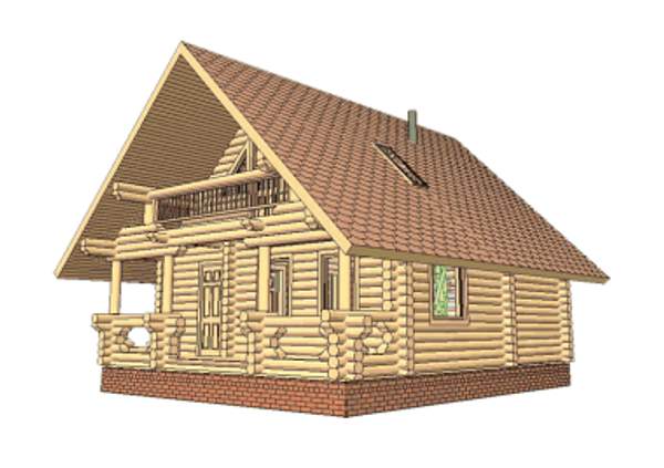 Дом из бревна (ПРОЕКТ 16Б)