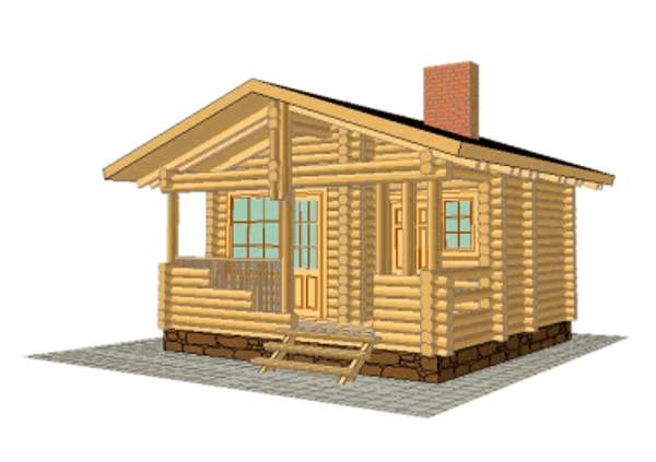 Дом из бревна (ПРОЕКТ 3Б)
