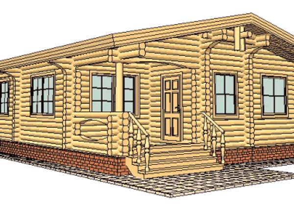 Дом из бревна (ПРОЕКТ 8Б)