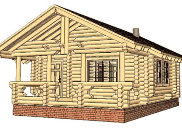 Дом из бревна (ПРОЕКТ 9Б)