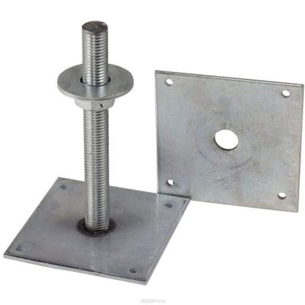 Домкрат компенсатор усадки / Диаметр 24 мм, площадь 150 х 150 мм