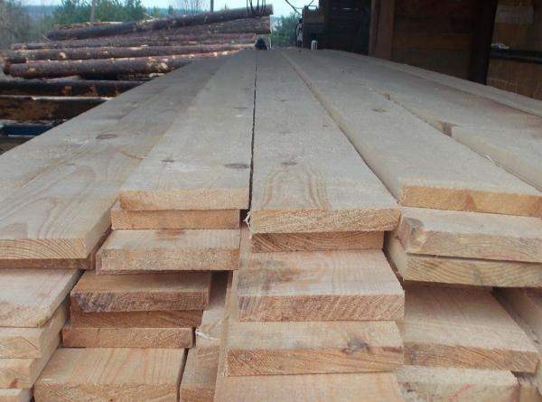 Доска обрезная 25х150х6 естественной влажности 1-2 сорт М