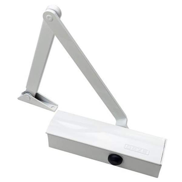 Доводчик дверной дверной GEZE TS 1500, EN 2/3/4, с рычажной тягой, белый