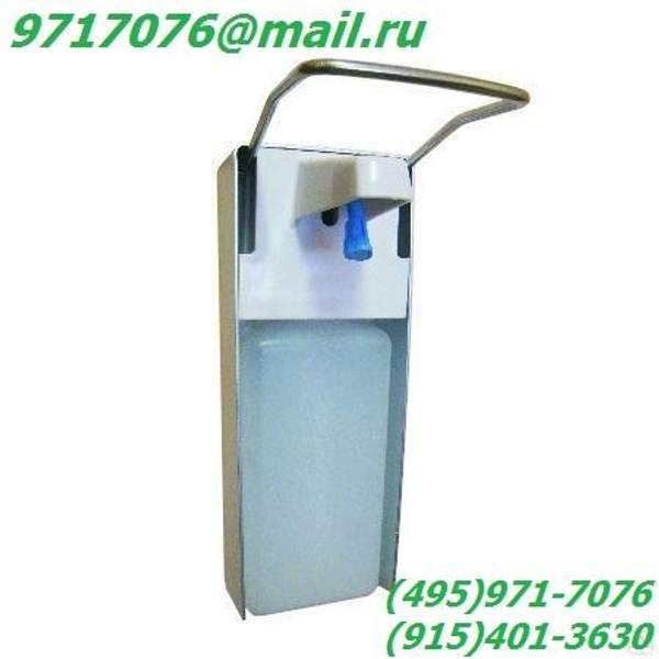 Дозатор локтевой Д-1000 для дезинфицирующих средств алюминивый с емкостью на 1000 мл