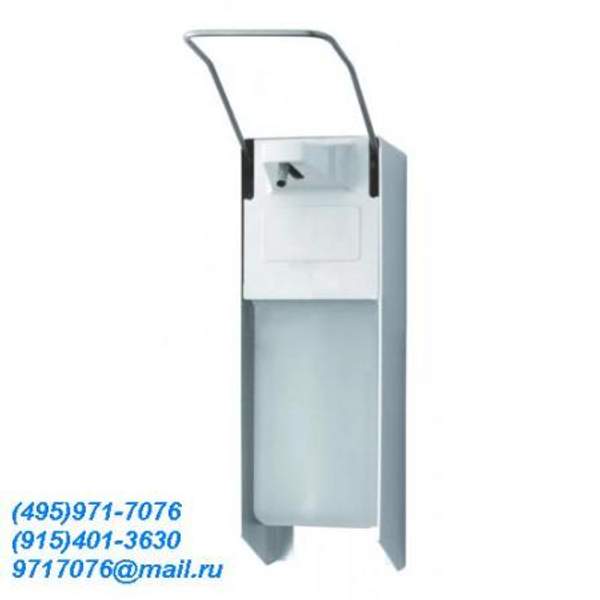 Дозатор локтевой В-1000 для антисептиков и антибактериального мыла алюминивый с емкостью на 1000 мл