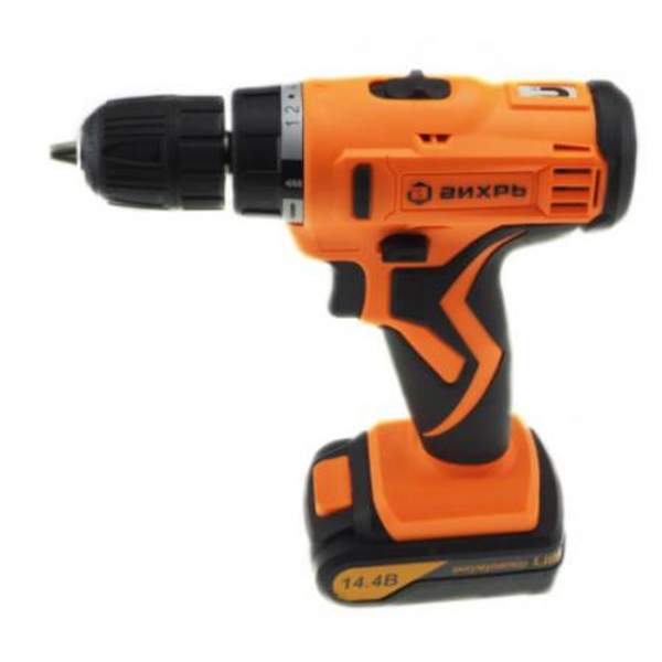 Дрель аккумуляторная ВИХРЬ ДА-14,4Л-2К