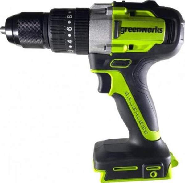 Дрель-шуруповерт аккумуляторная GREENWORKS GD24DD60 ударная, без АКБ и ЗУ (3704107) [3704107]