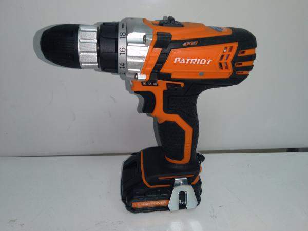 Дрель-шуруповерт аккумуляторная PATRIOT BR204Li LED The One(АКЦИЯ)(Li-on, 24B, 2.0Aч,+ФОНАРЬ)¶