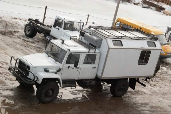 Дубль кабина, ГАЗ 33081 (3309) со сдвоенной кабиной (пятиместная кабина))