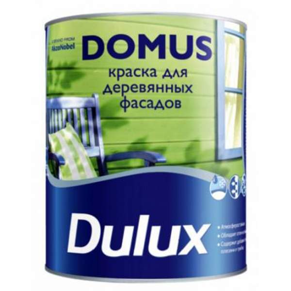 DULUX DOMUS КРАСКА МАСЛЯНО-АЛКИДНАЯ ДЛЯ ДЕРЕВЯННЫХ ФАСАДНЫХ ПОВЕРХНОСТЕЙ ПОЛУГЛЯНЦЕВАЯ