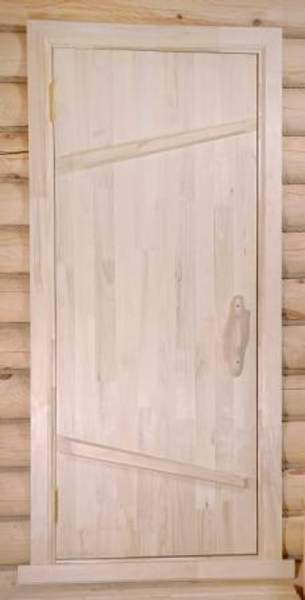 Дверь из массива для бани, модель 24
