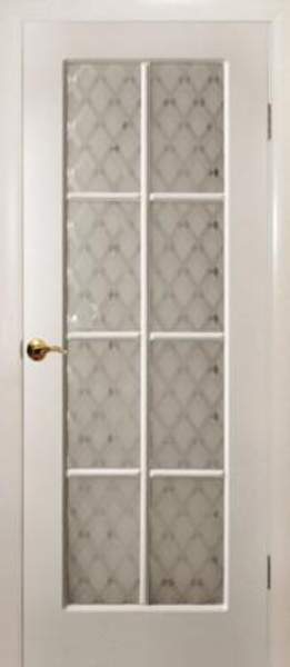 Дверь из массива с остеклением, светлая