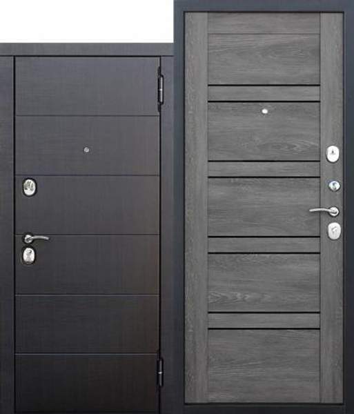 Дверь мет. 10,5 см Чикаго Дуб Шале Графит Царга 2050х860 правая