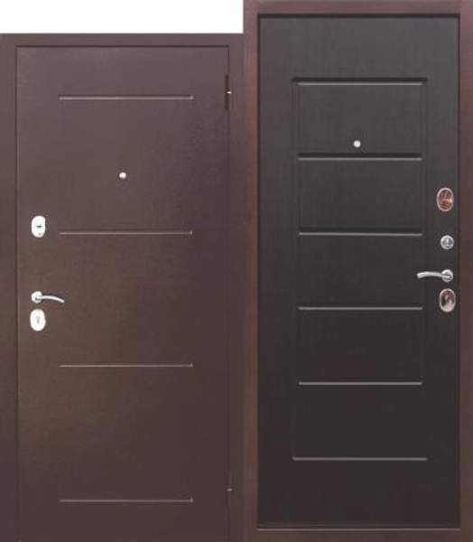 Дверь мет. 7,5 Гарда медный антик Венге (860мм) левая