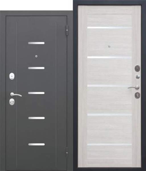 Дверь мет. 7,5 Гарда муар Лиственница беж Царга 2050 х 960 правая