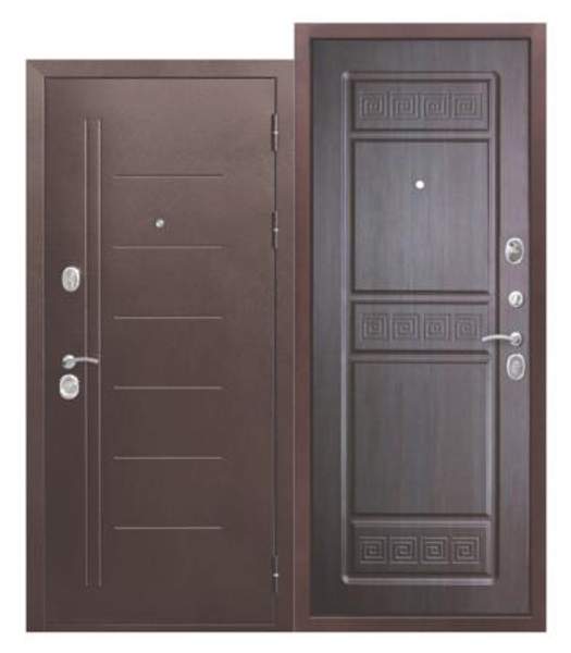 Дверь металлическая 10 см Троя медный антик ВЕНГЕ (2050х860мм) ПРАВАЯ