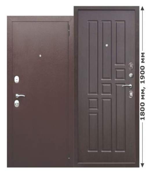 Дверь металлическая Гарда mini Венге (860*1900мм) левая