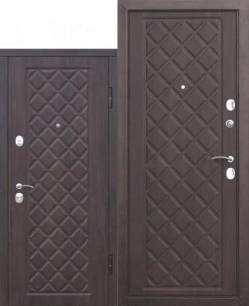 Дверь металлическая Kamelot Винорит Вишня темная (2050 х 960мм) правая