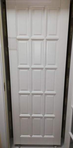 Дверь межкомнатная Английская решетка 15 (глухая) цвет: Белый жемчуг