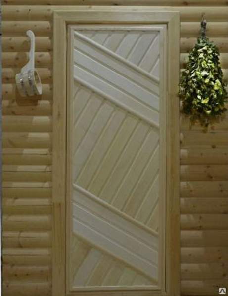 Дверь в баню из осины 1800*700 мм лиственницы сорт В