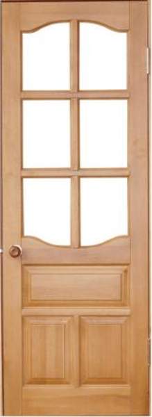 Дверное полотно из массива дерева под стекло, модель 3