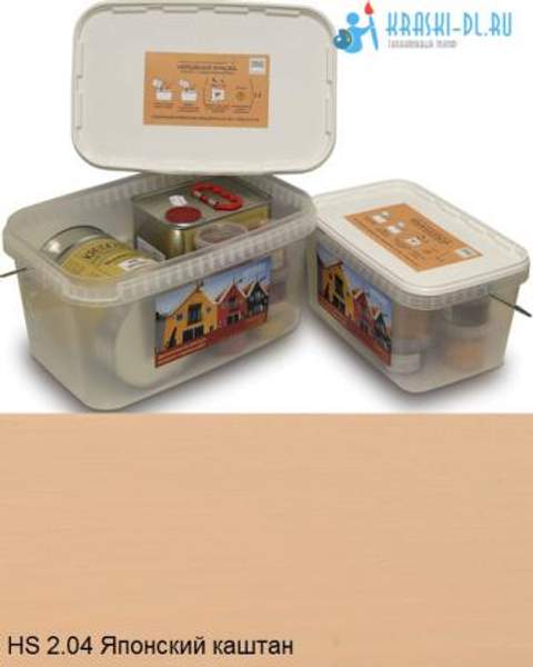 "Двухкомпонентная краска" HS 2.04 Японский каштан - масляная укрывная для дерева "Крайдецайт" (1,5 л)