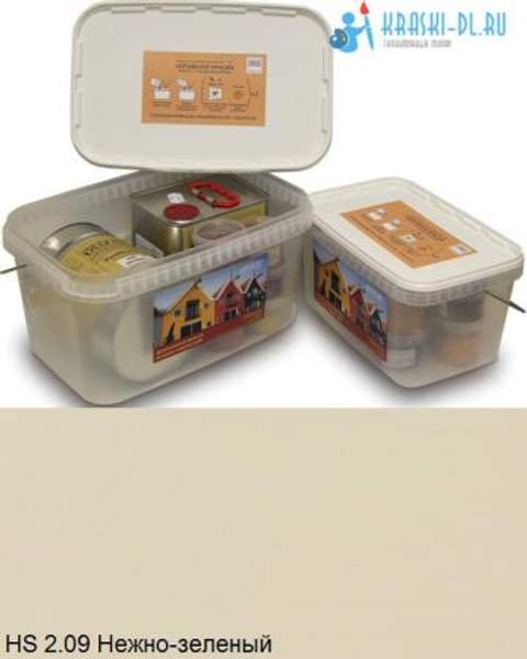 "Двухкомпонентная краска" HS 2.09 Нежно-зеленый - масляная укрывная для дерева "Крайдецайт" (5 л)