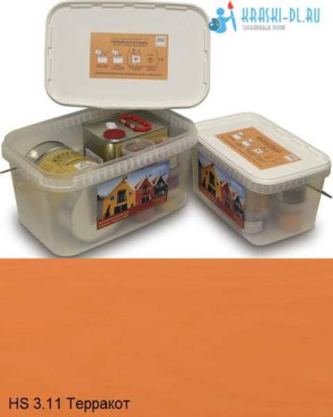 "Двухкомпонентная краска" HS 3.11 Терракот - масляная укрывная для дерева "Крайдецайт" (1,5 л)