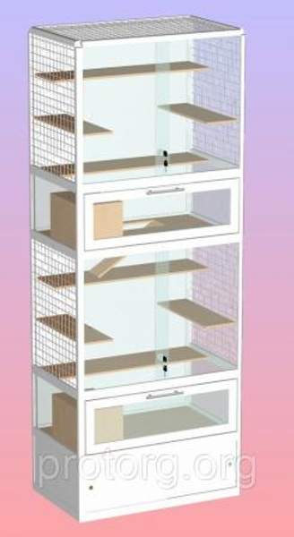 Двухъярусная клетка для грызунов 2100х750х400