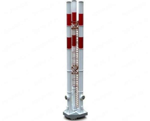 Дымовая труба 25м трехствольная, самонесущая