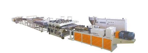 Экструзионная линия для производства дерево-пластиковых вспененных листов из ПВХ