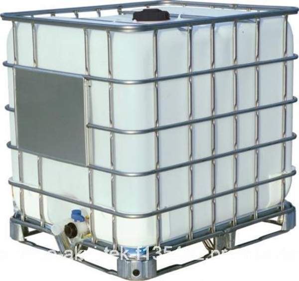 Емкость п/э куб. 1000л с краном на металлическом поддоне, цв. натур