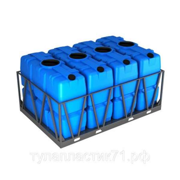 Емкость SK 2000л в обрешетке кассета 4 шт