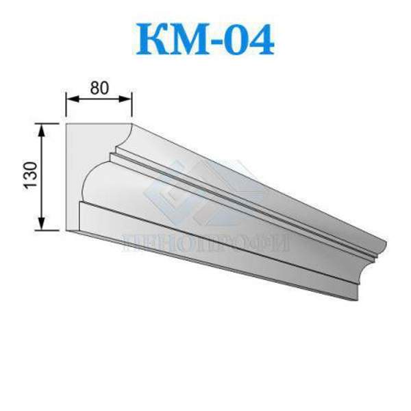 Фасадные межэтажные карнизы из пенопласта (пенополистирола) КМ-04, ПСБ-С-35