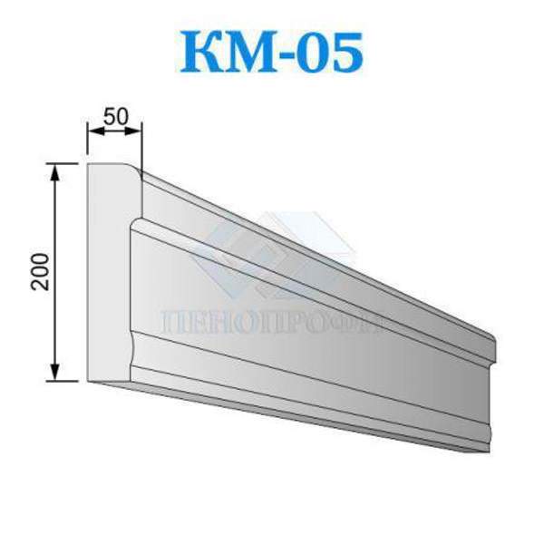Фасадные межэтажные карнизы из пенопласта (пенополистирола) КМ-05, ПСБ-С-35