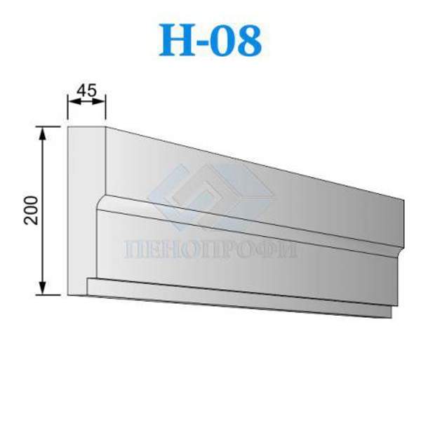 Фасадные Наличники из пенопласта (пенополистирола) ПСБ-С-25Ф, Н-08