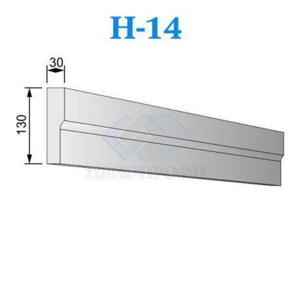 Фасадные Наличники из пенопласта (пенополистирола) ПСБ-С-25Ф, Н-14