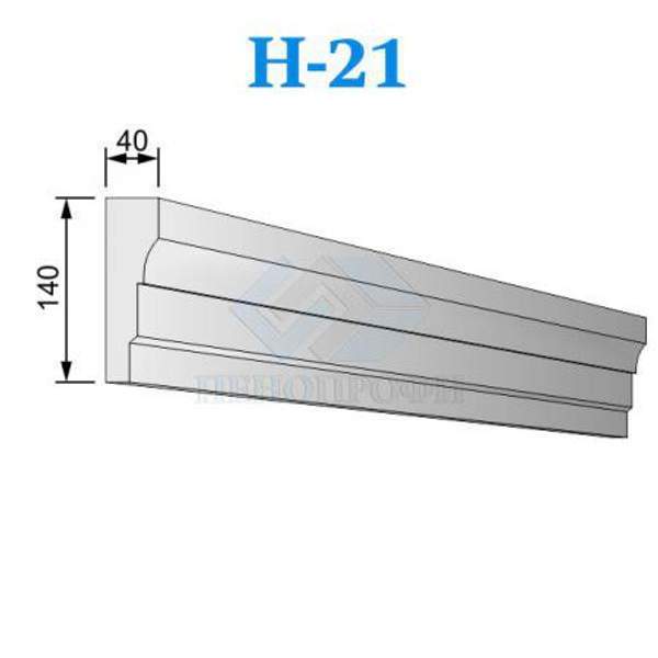 Фасадные Наличники из пенопласта (пенополистирола) ПСБ-С-25Ф, Н-21