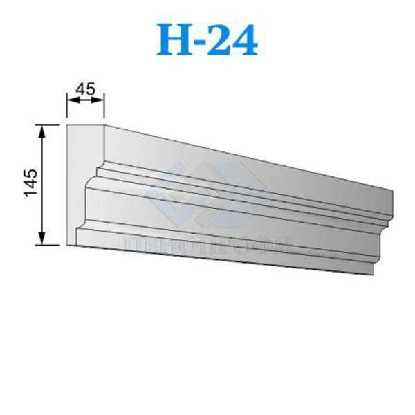 Фасадные Наличники из пенопласта (пенополистирола) ПСБ-С-25Ф, Н-24