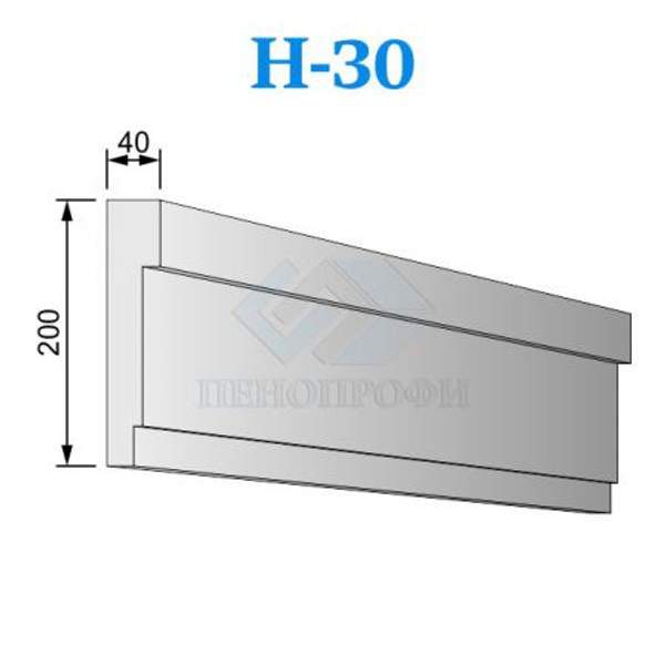 Фасадные Наличники из пенопласта (пенополистирола) ПСБ-С-25Ф, Н-30
