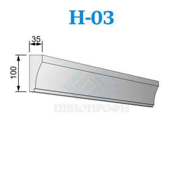 Фасадные Наличники из пенопласта (пенополистирола) ПСБ-С-35, Н-03