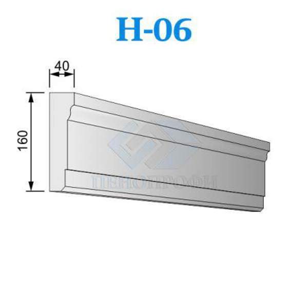 Фасадные Наличники из пенопласта (пенополистирола) ПСБ-С-35, Н-06