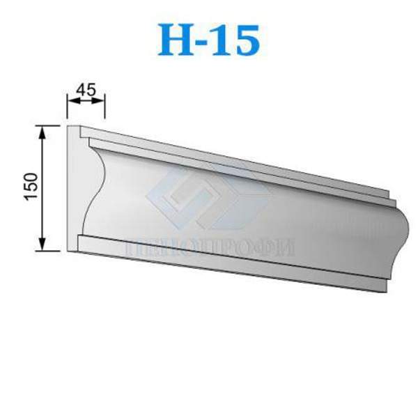Фасадные Наличники из пенопласта (пенополистирола) ПСБ-С-35, Н-15
