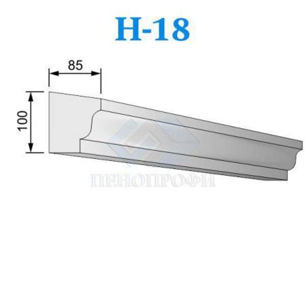 Фасадные Наличники из пенопласта (пенополистирола) ПСБ-С-35, Н-18