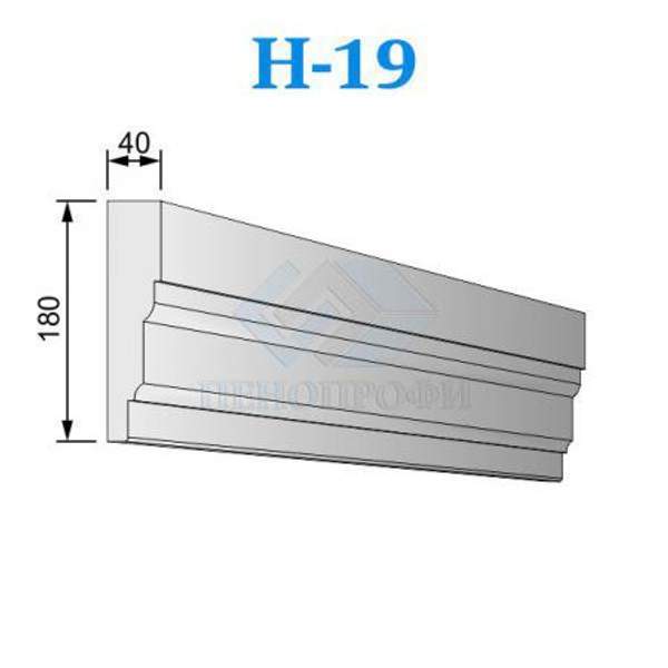 Фасадные Наличники из пенопласта (пенополистирола) ПСБ-С-35, Н-19