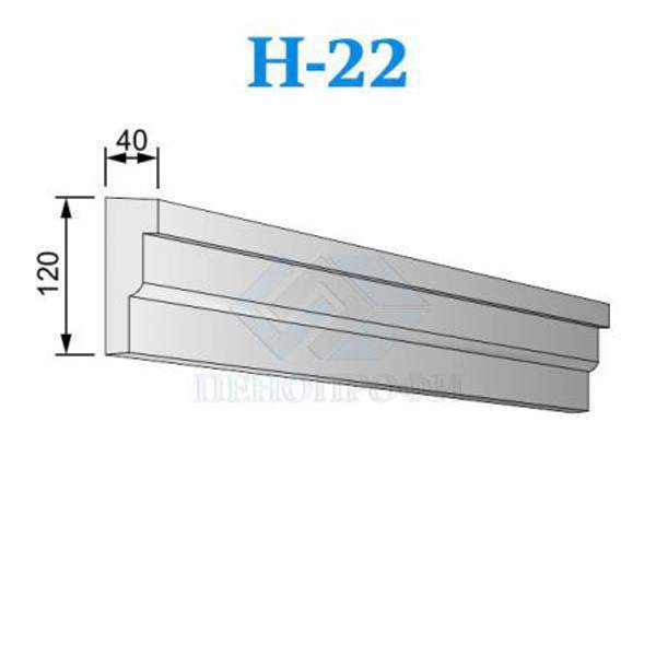 Фасадные Наличники из пенопласта (пенополистирола) ПСБ-С-35, Н-22
